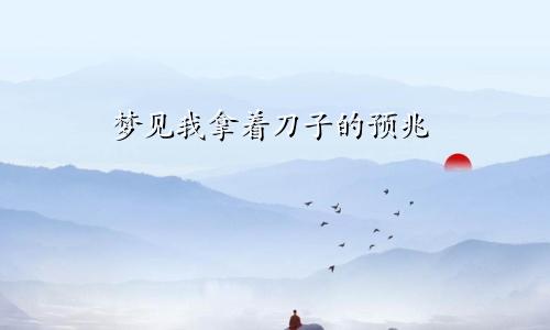 梦见我拿着刀子的预兆