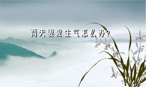 两夫妻爱生气怎么办？