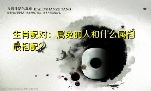 生肖配对：属兔的人和什么属相最相配？