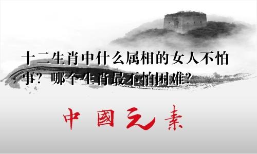 十二生肖中什么属相的女人不怕事？哪个生肖最不怕困难？