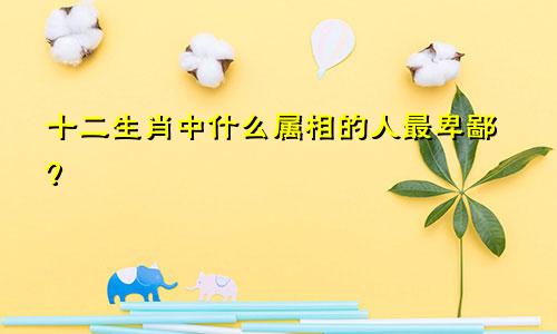 十二生肖中什么属相的人最卑鄙？