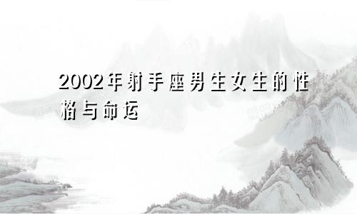 2002年射手座男生女生的性格与命运