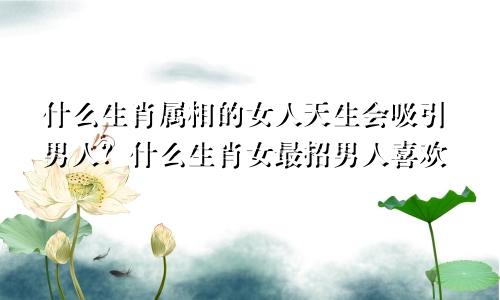 什么生肖属相的女人天生会吸引男人？什么生肖女最招男人喜欢