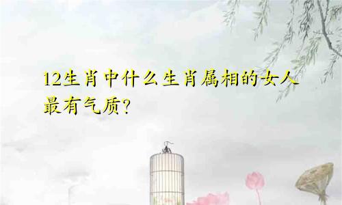 12生肖中什么生肖属相的女人最有气质？