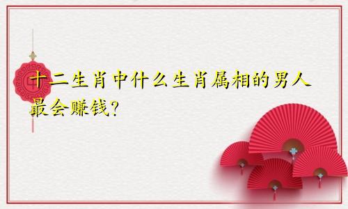 十二生肖中什么生肖属相的男人最会赚钱？