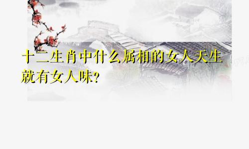 十二生肖中什么属相的女人天生就有女人味？