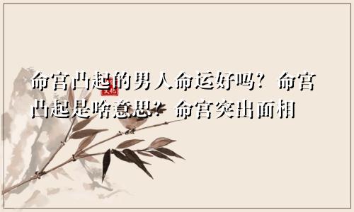 命宫凸起的男人命运好吗?命宫凸起是啥意思?命宫突出面相