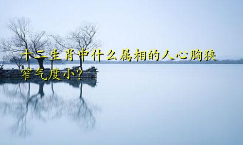 十二生肖中什么属相的人心胸狭窄气度小？