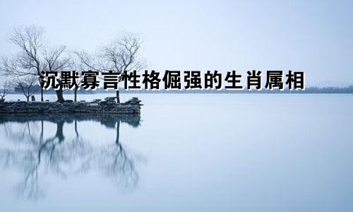 沉默寡言性格倔强的生肖属相