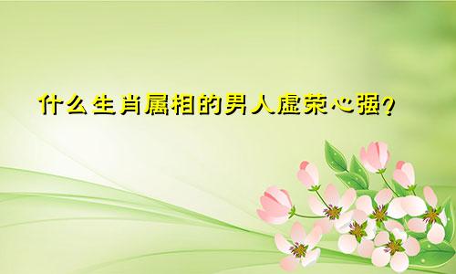 什么生肖属相的男人虚荣心强？