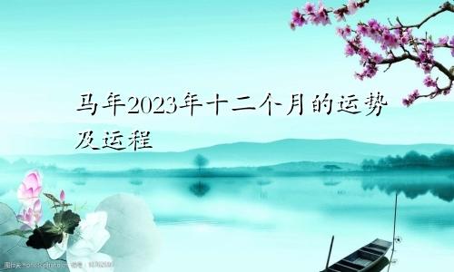 马年2023年十二个月的运势及运程