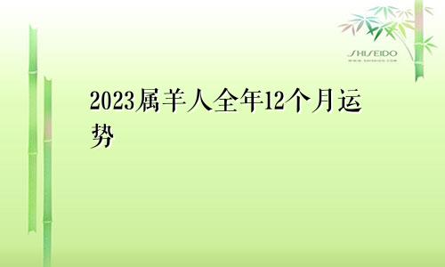 2023属羊人全年12个月运势