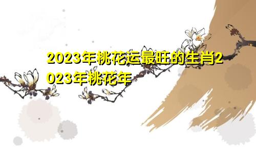 2023年桃花运最旺的生肖2023年桃花年