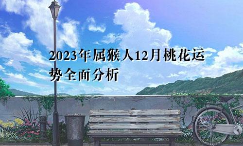 2023年属猴人12月桃花运势全面分析