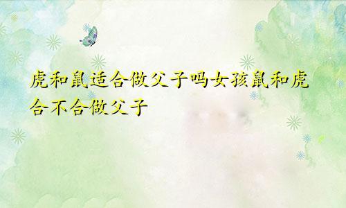 虎和鼠适合做父子吗女孩鼠和虎合不合做父子