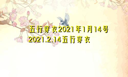 五行穿衣2021年1月14号2021.2.14五行穿衣