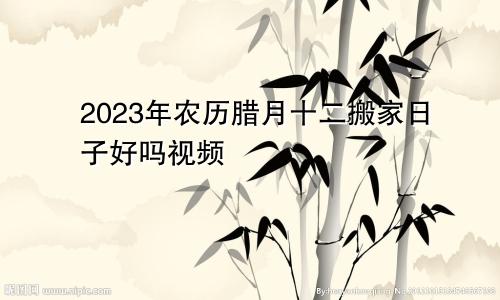 2023年农历腊月十二搬家日子好吗视频