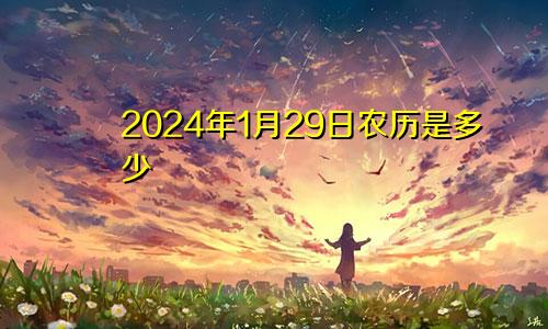 2024年1月29日农历是多少
