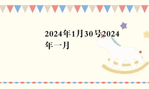 2024年1月30号2024年一月