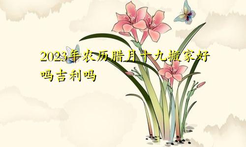 2023年农历腊月十九搬家好吗吉利吗