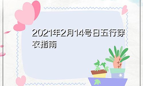 2021年2月14号日五行穿衣指南