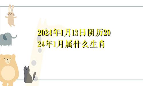 2024年1月13日阴历2024年1月属什么生肖