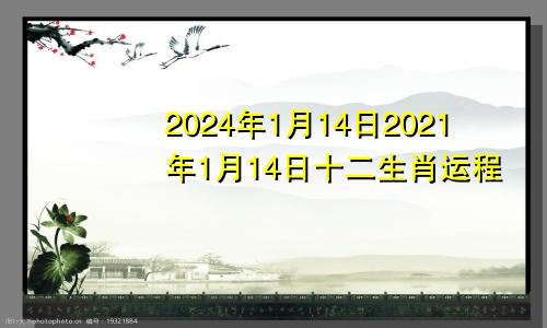 2024年1月14日2021年1月14日十二生肖运程