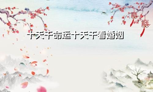 十天干命运十天干看婚姻