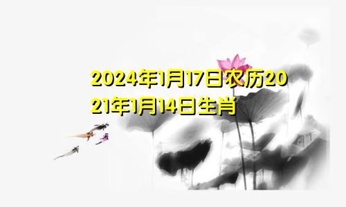 2024年1月17日农历2021年1月14日生肖