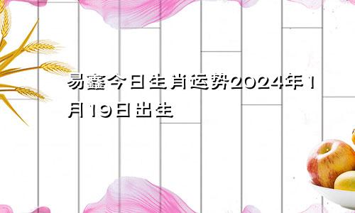 易鑫今日生肖运势2024年1月19日出生