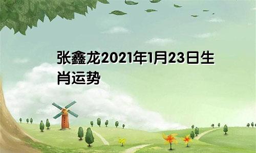 张鑫龙2021年1月23日生肖运势