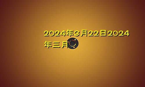 2024年3月22日2024年三月