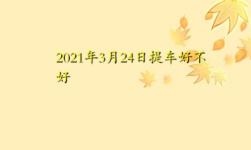 2021年3月24日提车好不好