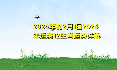 2024年的2月1日2024年运势12生肖运势详解