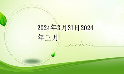 2024年3月31日2024年三月