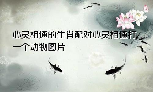 心灵相通的生肖配对心灵相通打一个动物图片