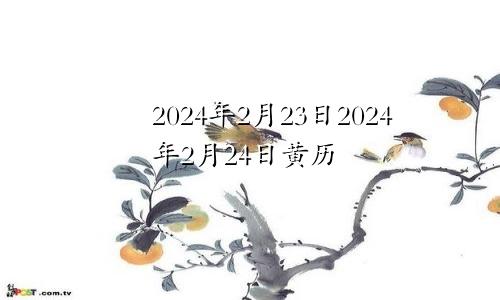 2024年2月23日2024年2月24日黄历