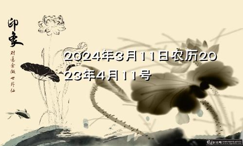2024年3月11日农历2023年4月11号
