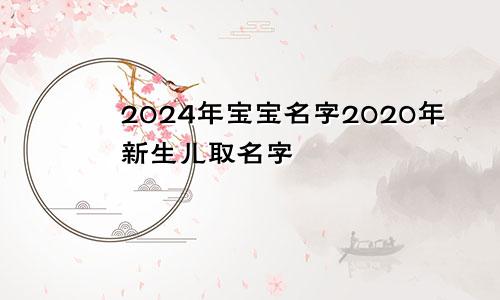 2024年宝宝名字2020年新生儿取名字