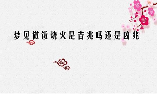 梦见做饭烧火是吉兆吗还是凶兆