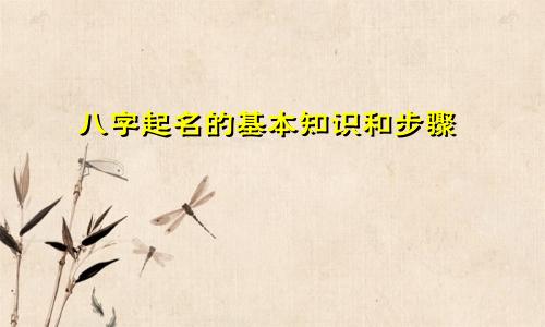 八字起名的基本知识和步骤