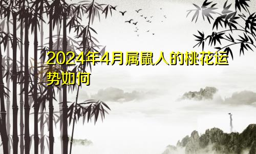 2024年4月属鼠人的桃花运势如何