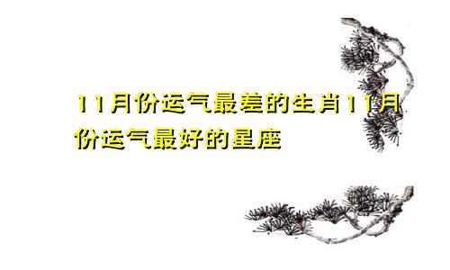 11月份运气最差的生肖11月份运气最好的星座