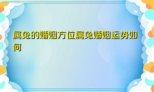 属兔的婚姻方位属兔婚姻运势如何
