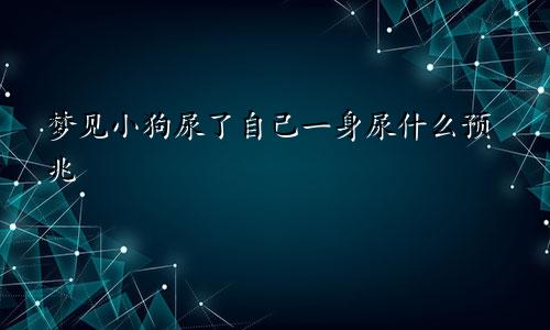梦见小狗尿了自己一身尿什么预兆