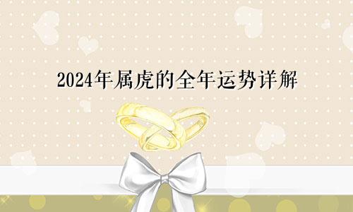 2024年属虎的全年运势详解