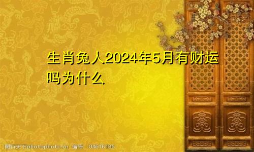 生肖兔人2024年5月有财运吗为什么