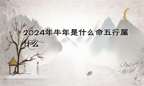 2024年牛年是什么命五行属什么