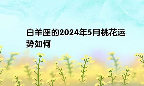 白羊座的2024年5月桃花运势如何
