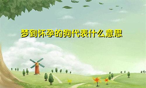 梦到怀孕的狗代表什么意思